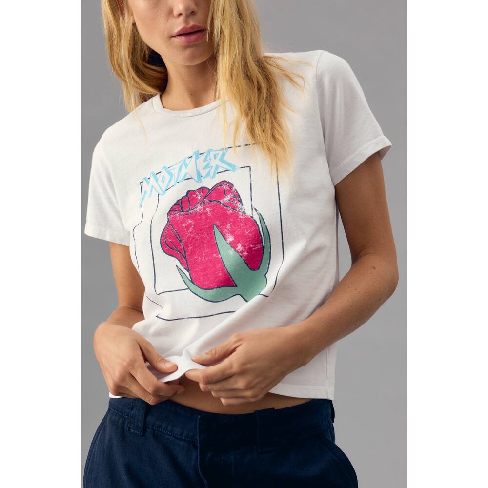 Mother The Itty Bitty Goodie Crop Tee size Small